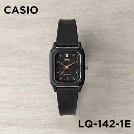 卡西欧手表女casio LQ-142-1E 黑白时尚学生考试石英简约方块女表