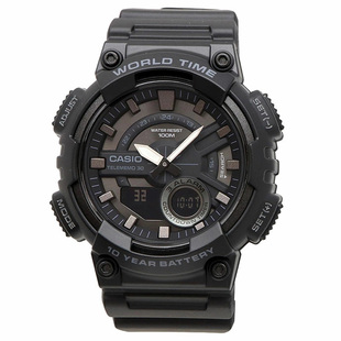 学生经典 卡西欧手表男CASIO 110W 复古夜光指针双显电子表 AEQ