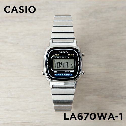 卡西欧CASIOLA670WA金属小银表