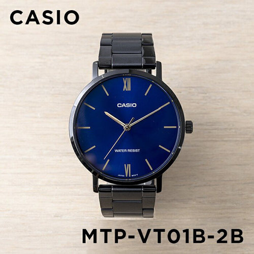 卡西欧MTP-VT01B兰盘钢带表