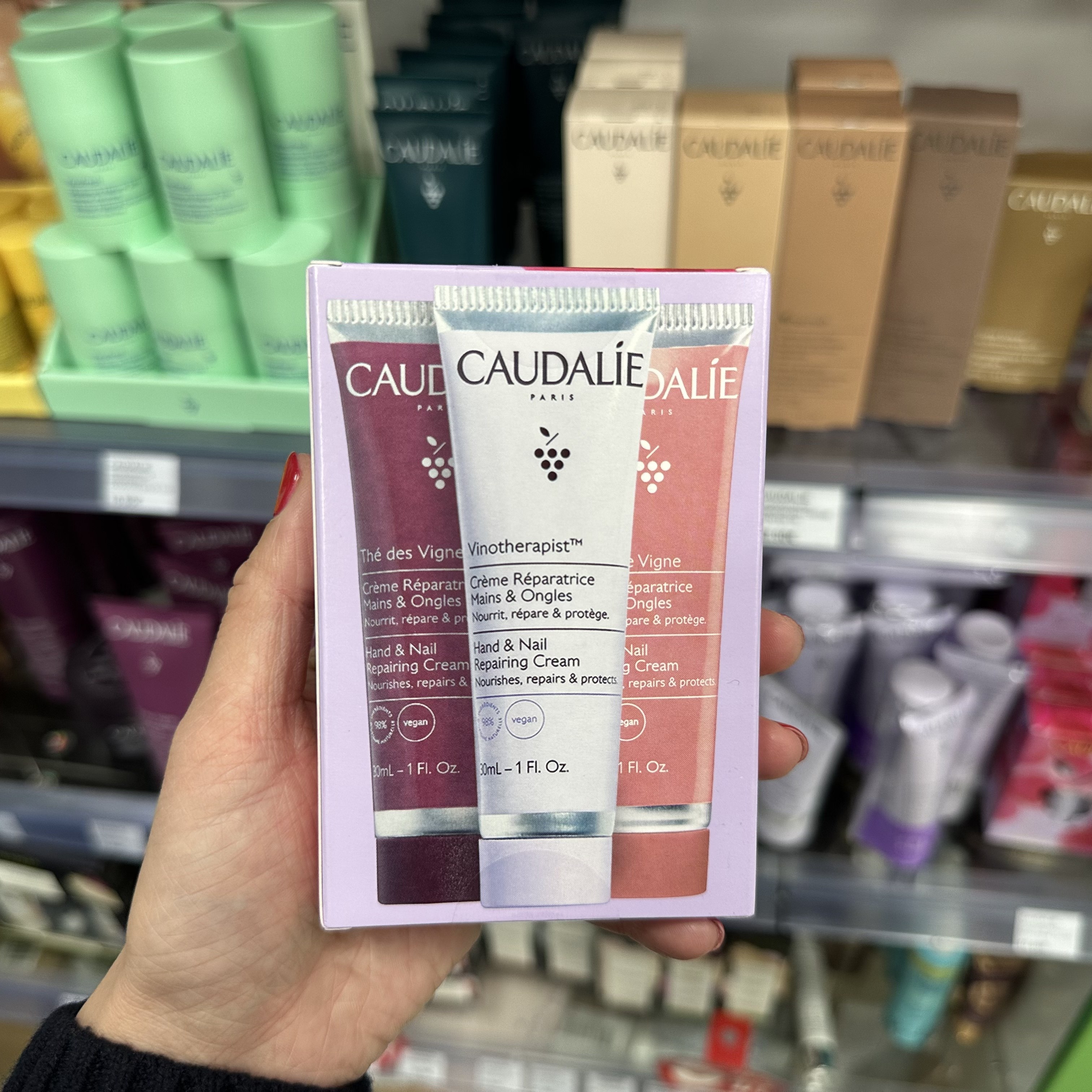 巴黎BC直邮欧缇丽护手霜茶味/原味/玫瑰30ml三支礼盒套装圣诞限量