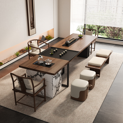 办公室泡茶桌椅组合高级感