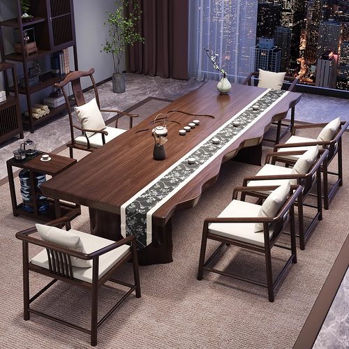 新中式禅意办公室喝茶泡茶桌椅