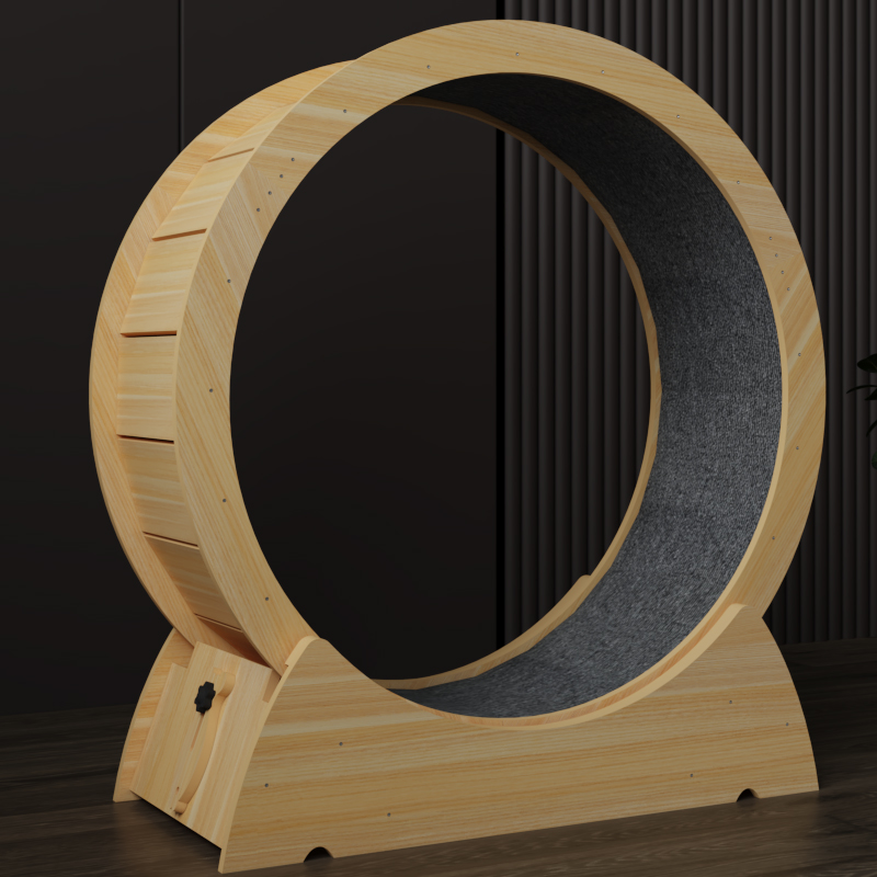 宠物猫咪跑步机静音滚轮纤维板健身运动猫跑轮猫爬架转轮猫跑步