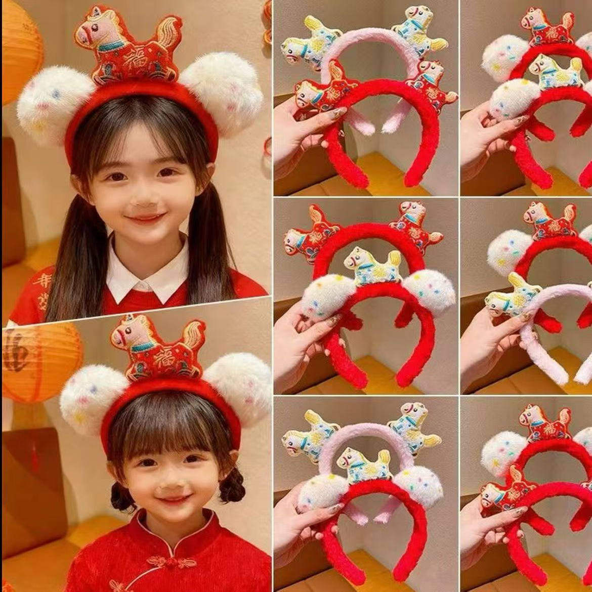 甜美新年红色卡通毛绒发箍可爱头箍发饰儿童头饰节日喜庆饰品福马,饰品/流行首饰/时尚饰品新,发饰,淘宝优惠券,粉丝福利购,淘宝优惠卷