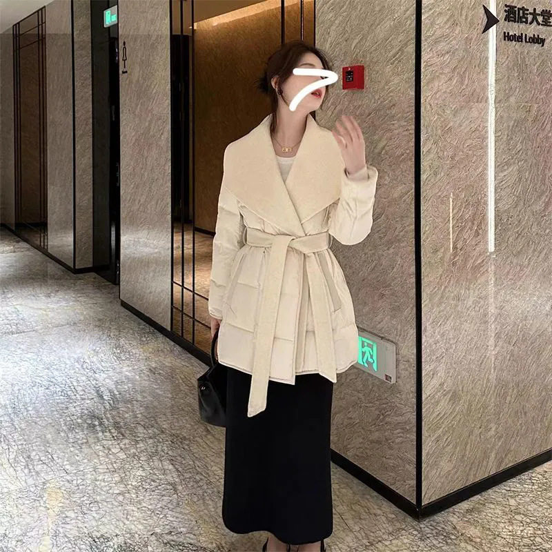 秋冬时尚夹棉加厚大翻领棉服外套棉衣2026冬季新款棉袄女冬装