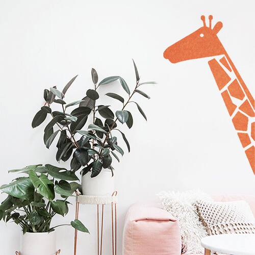 北欧创意小鹿墙贴儿童房毛毡留言板照片墙幼儿园作品软木板展示板