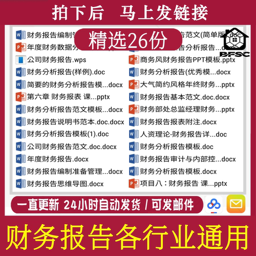 财务报告报表word+PPT模板cx汇报年度公司企业简单详解分析范文