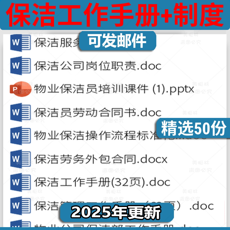 新款物业公司保洁服务工作方案保洁管理制度及工作程序保洁员培训