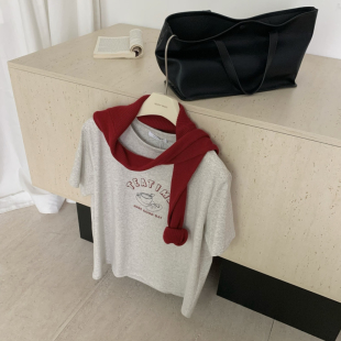 巧巧东大门夏上新韩版 T恤女00670 字母杯子图案宽松休闲百搭短袖