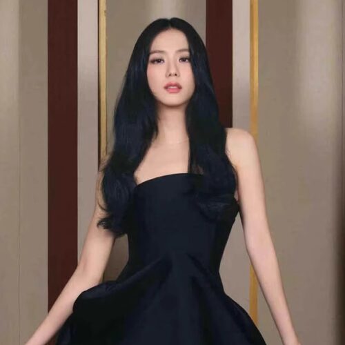 MAY代购 Jisoo智秀同款 self-Portrait 千金风缎面中长连衣裙
