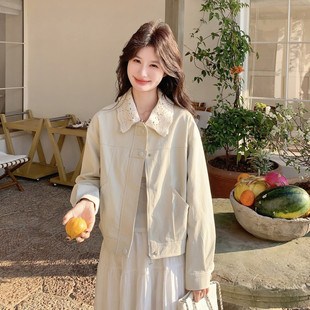 爆款主推！女装春装外套百搭甜美蕾丝小外套2b237-6203-p160k258