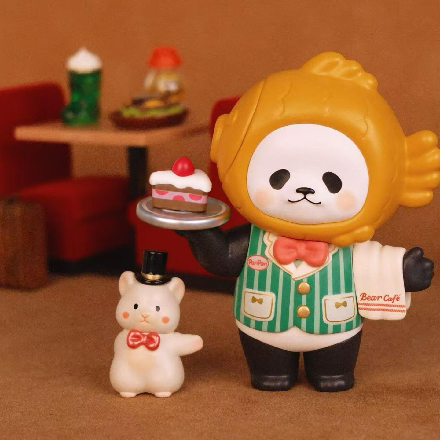 正版白熊百货商店盲盒bear coffee club熊熊咖啡屋公仔潮玩具手办