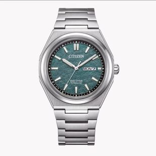 日本Citizen西铁城光动能舒博钛合金休闲男表AW0130 85A