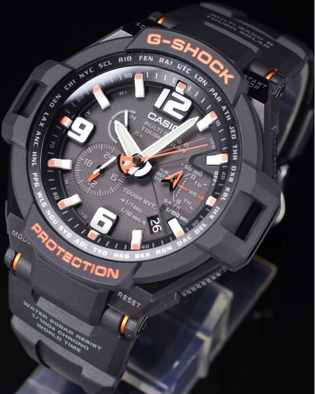 卡西欧手表g-shock男表夜光手指针太阳能电波表gw-4000-1ajf