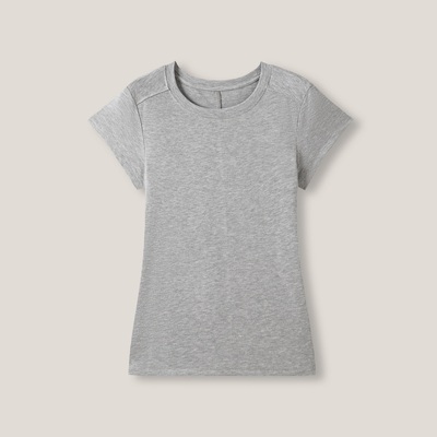 3-16F B 青春靓丽纯色套头修身简约圆领短袖T恤SS26588