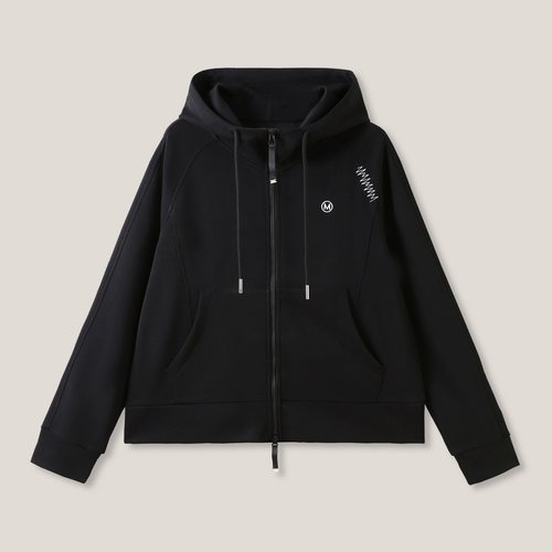 4-13F B 时尚气质字母刺绣连帽卫衣 休闲百搭拉链长袖外套SS26063