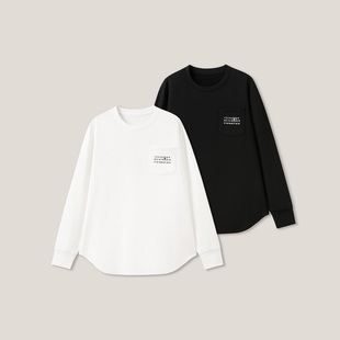 27H T恤打底衫 长袖 ss26449 数字圆领简约款
