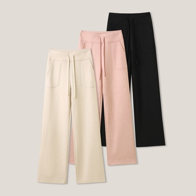 1-23F B “lu感糯米裤”显瘦垂感羊毛休闲直筒裤ss26463