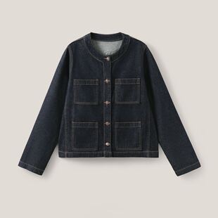 3.1F  B 时尚百搭女士牛仔外套简约休闲气质短款夹克衫GDNZ120