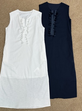 【恩佳专享】4.15F B 立体花门禁休闲百搭纯色轻奢连衣裙SS26291