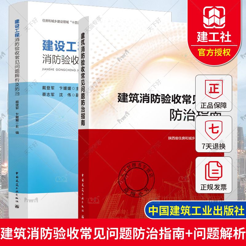 2册 建设工程消防验收常见问题解析及防治+建筑消防验收常见问题防治指南 建筑防火常见问题及防治 消防设施常见问题及防治
