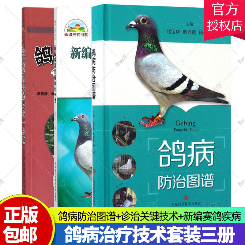 正版 鸽病防治图谱+鸽病诊治关键技术一点通+新编赛鸽疾病诊疗全书 3册 鸽病诊治防治技术 新农村书屋畜禽养殖技术 鸽病治疗技术