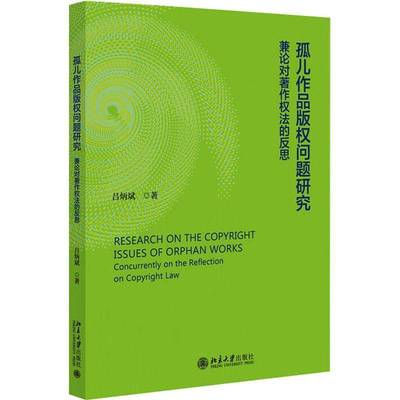 孤儿作品版权问题研究:兼论对著作权的反思:concurrently on the reflection on copyright law吕炳斌  法律书籍