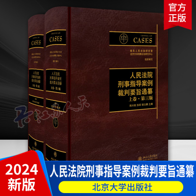 人民法院刑事指导案例裁判要旨通纂 上下卷第三版 陈兴良 刑事指导案例汇编裁判要旨 危害公共安全 侵犯财产罪 北京大学出版社