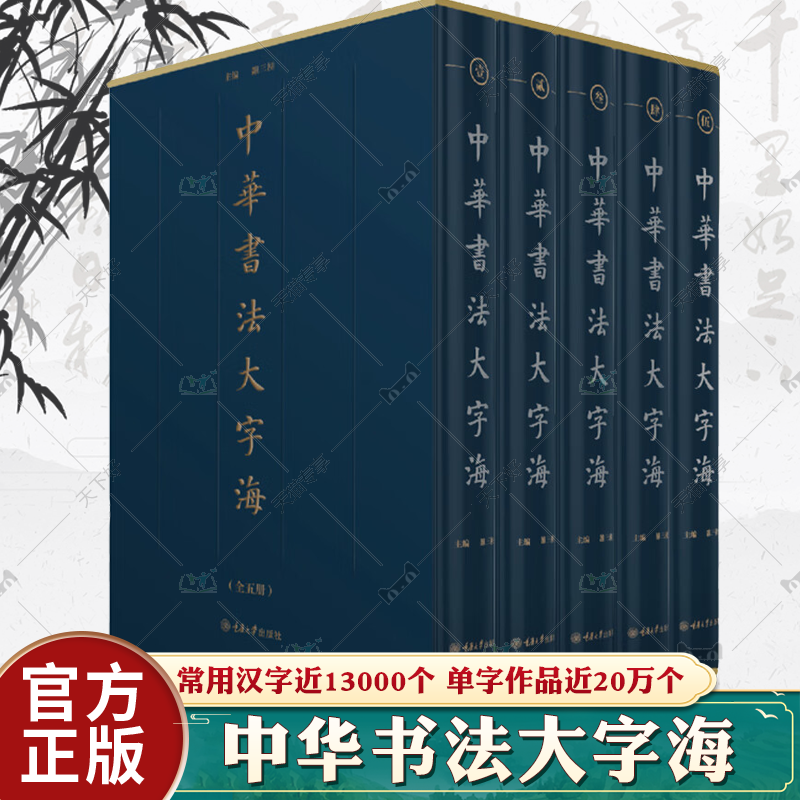 全5册 中华书法大字海雒三桂编中国历代书法艺术书写汇集历代书法单字作品常用汉字书写的字体和风格演变楷书中国书法艺术工具书