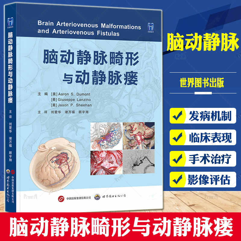 脑动静脉畸形与动静脉瘘 刘爱华译 神经外科学经典著作神经外科内科急诊科重症医学科临床医生参考书医学书籍 世界图书出版公司