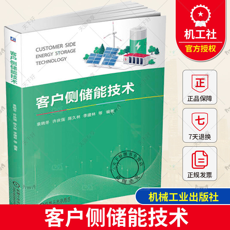 正版 客户侧储能技术 袁晓冬 许庆强 陈久林 李建林 分布式储能 电池管理系统 储能变流器 系统接口 储能电站并网