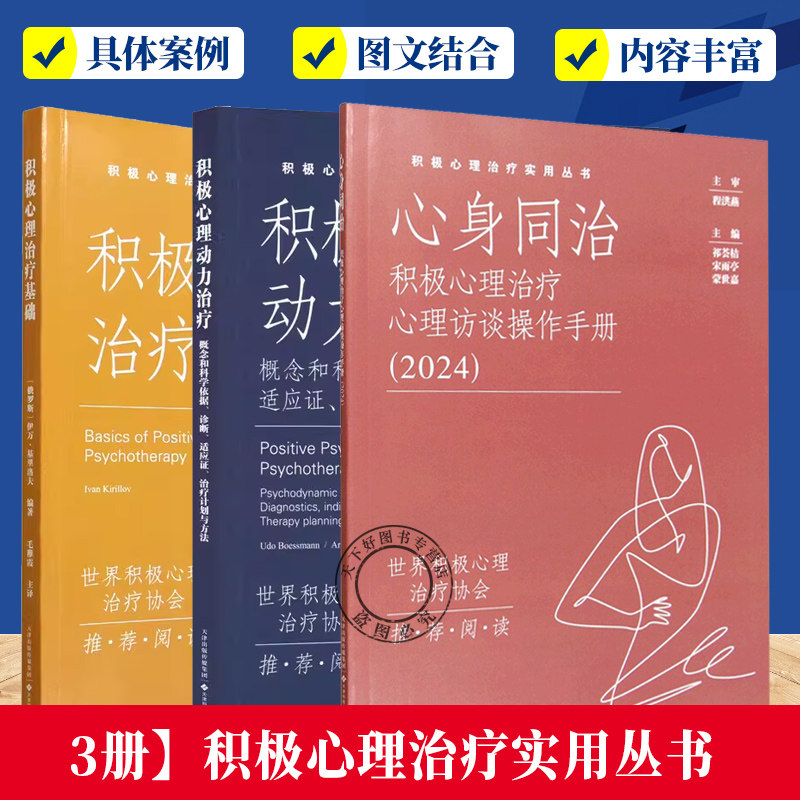 3册】积极心理治疗基础+积极心理动力治疗+心身同治:积极心理治疗心理访谈操作手册:2024  积极心理治疗实用丛书
