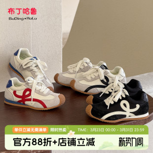 布丁哈鲁童装春装女童鞋子2026春秋新款儿童透气休闲百搭运动鞋