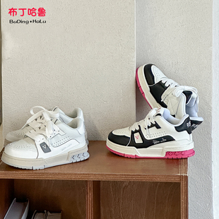 布丁哈鲁童装春装女童鞋子2026春秋新款儿童透气休闲百搭运动鞋