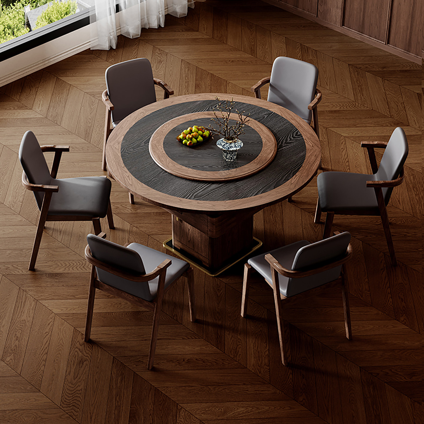 新款楠竹材质餐麻一体棋牌桌