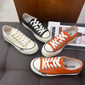 低帮潮鞋 实体同款 帆布鞋 女圆头系带百搭软底休闲鞋 2026新款 韩版