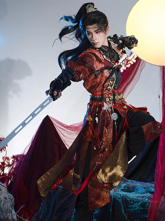 斜塘衣庄 赤焰 汉服cosplay武侠风古风男女冬款飞鱼服二次元漫展