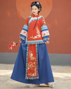 复古中式婚礼喜娘服古装女秀禾少奶奶绣花公主小姐常服明国风两件