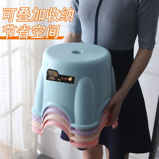 塑料椅 加厚儿童小凳子塑料防滑板凳宝宝矮凳茶几家用圆凳成人换鞋