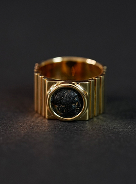 超火“鎏金系列”美男子阿波罗老鹰铜币18k厚金老钱风古币戒指