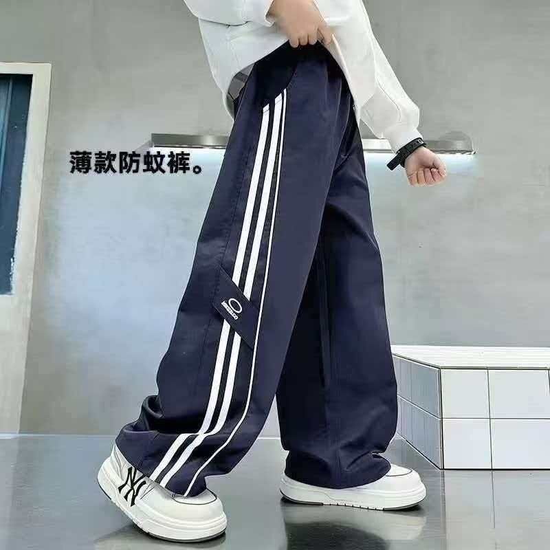 男童防蚊裤夏款2026新款儿童运动裤中大童夏速干休闲裤宽松潮流裤