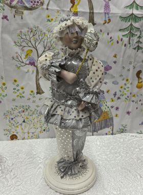 意大利中古面具音乐娃娃摆件，老物件，个别有小脏点，介意慎拍