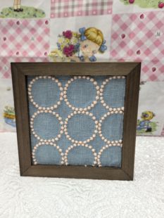 深约2.8cm 长宽约8.3 国现 皆川明蓝铃鼓实木收纳盒 日本手作合集