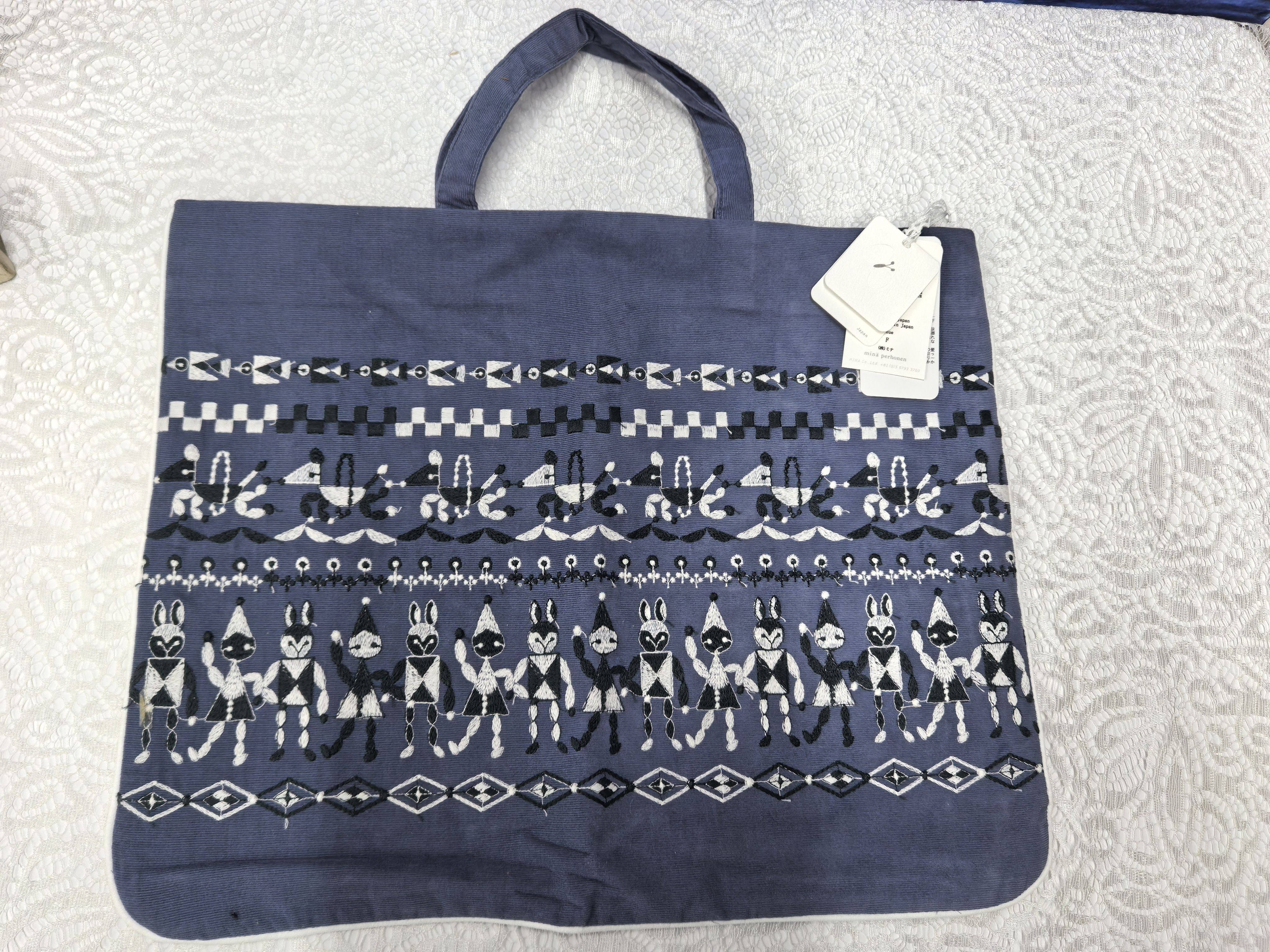 日本手作合集-皆川明总店双面机器人手拎包电脑包约40*32㎝,国现