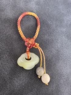 云开绳艺-手编DIY积土成金段染股线光变祥云如意小挂件手机挂件