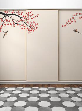 卧室衣柜自粘油画布材质防水防潮