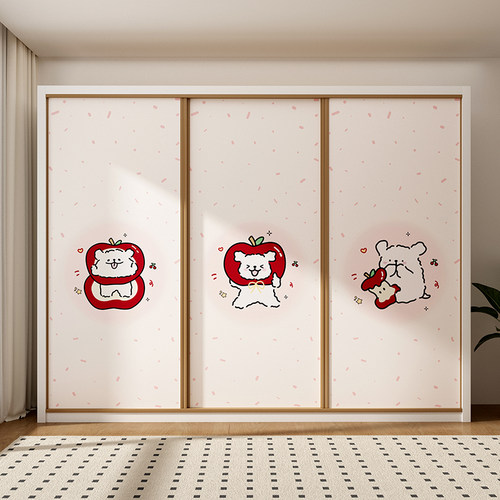 推拉门柜子衣柜改造防水贴纸墙贴