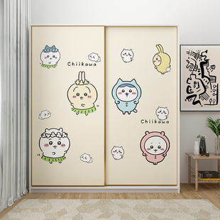 衣柜贴纸家具推拉门移门翻新自粘高级感遮光墙贴卧室墙纸装饰贴纸