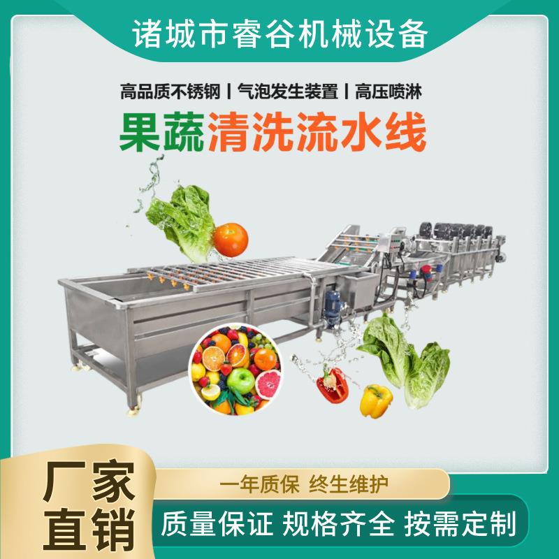 气泡式平果果清洗机柑橘保鲜全自动洗果机鸡心果芒果毛辊 清洗机